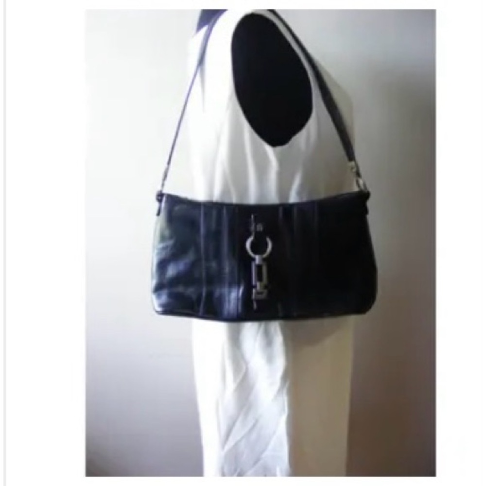 Vintage Etienne Aigner Chic Black Leather Shoulder Bag like new - Picture 4 of 16